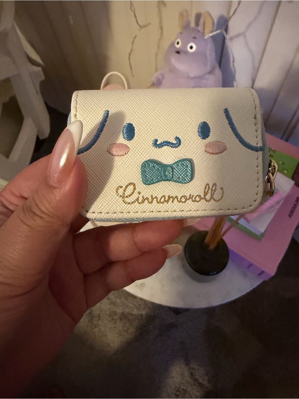 Brand new Sanrio Cinnamoroll mini key holder with blue bow tie  #kawaii #sanrio